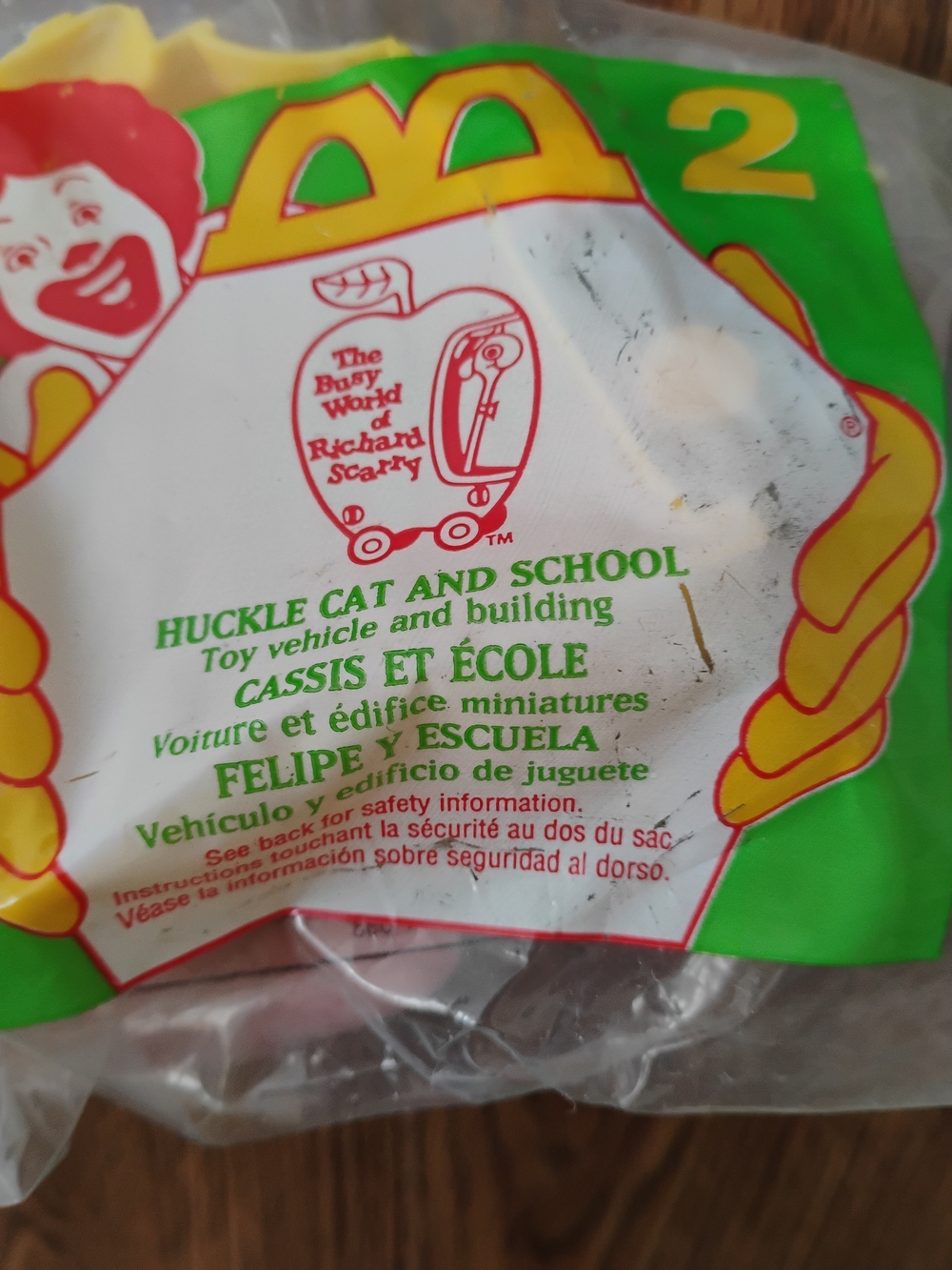 McDonald's Richard Scarry Huckle Cat and School Toy